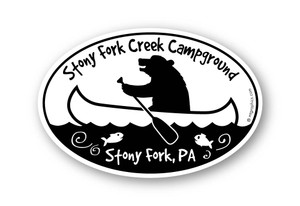 Wholesale Bear in Canoe Sticker Wholesale Bear in Canoe Sticker