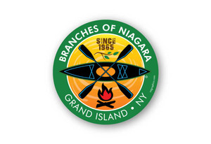 Wholesale Campfire Kayak Sticker - Green Wholesale Campfire Kayak Sticker - Green