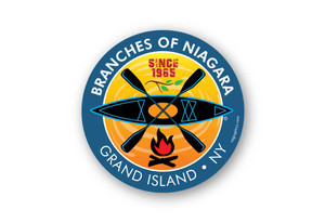 Wholesale Campfire Kayak Sticker - Blue Wholesale Campfire Kayak Sticker - Blue