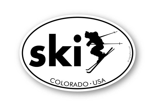 Wholesale Ski Oval Sticker