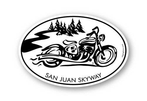 San Juan Skyway Cruiser Sticker 4"x6"