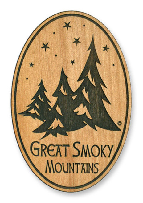 Wholesale Pine Trees Wooden Magnet