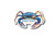 Colorful Crab Die Cut Sticker Colorful Crab Die Cut Sticker