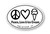 Wholesale Peace Love Ice Cream Sticker