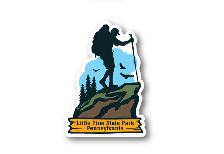Wholesale Die Cut Mountain Hiker Sticker