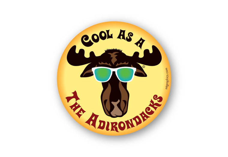 Cool Moose Adirondacks 4" round sticker