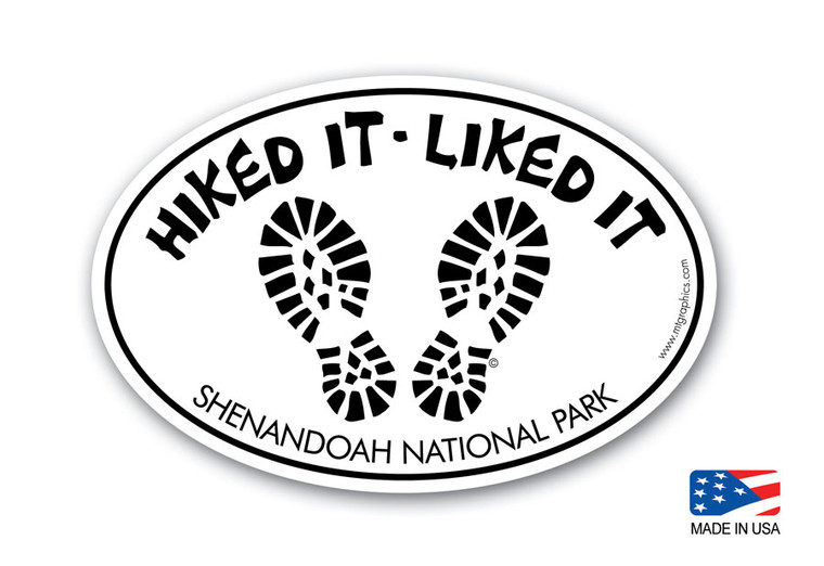 Hiked It Liked It Shenandoah National Park Sticker