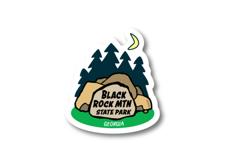 Wholesale Rocks Trees & Moon Die Cut Sticker
