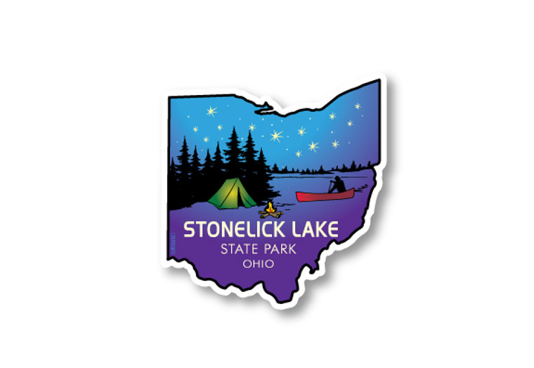 Wholesale Ohio Camping Die Cut Sticker