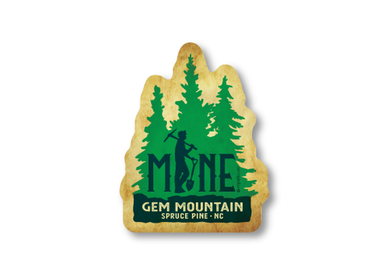 Wholesale Mine Pine Trees Die Cut Sticker