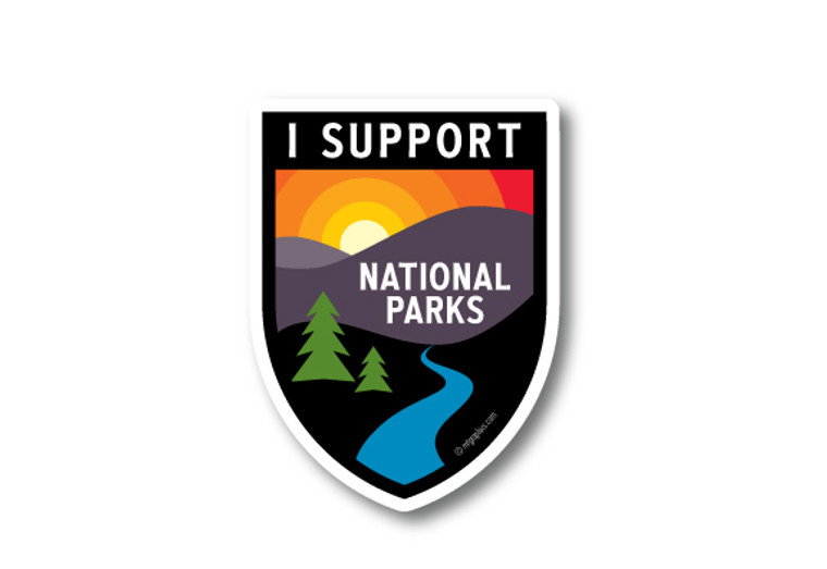 Wholesale Support Parks Badge Die Cut Sticker