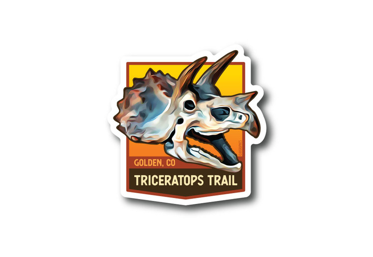 Wholesale Triceratops Die Cut Sticker
