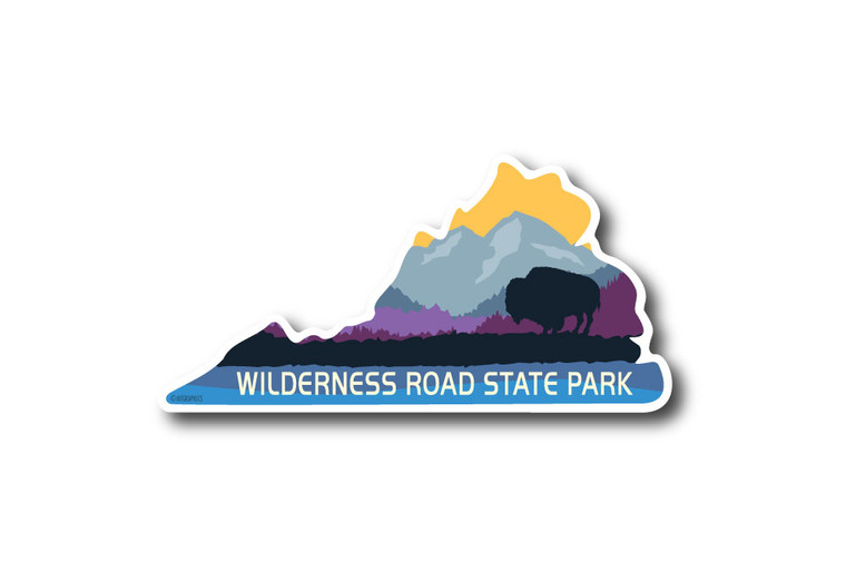 Wholesale Buffalo Mtns State Die Cut Sticker