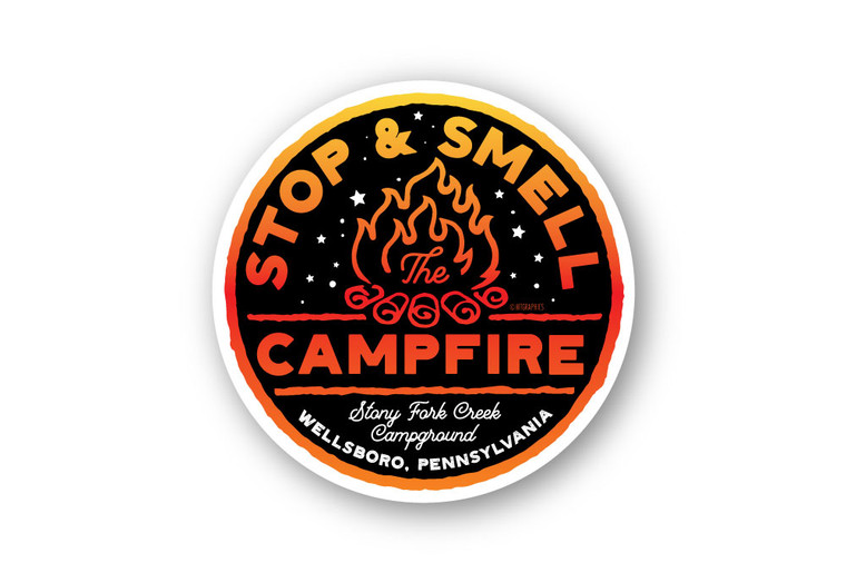 Wholesale Smell the Campfire Sticker