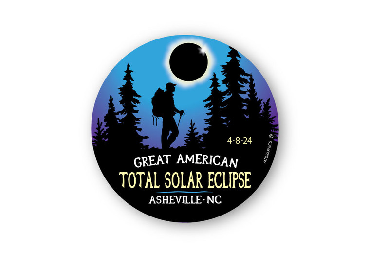 Wholesale Eclipse Hiker Round Sticker