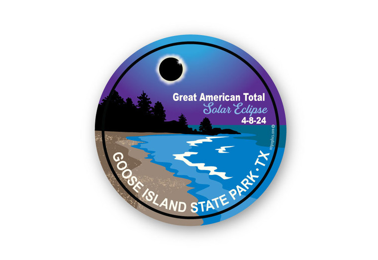 Wholesale Beach Eclipse Round Sticker