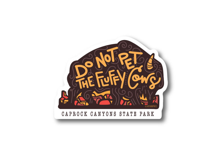 Wholesale Don't Pet the Fluffy Cow Caprocks Sticker