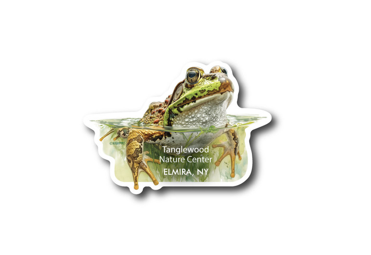 Frog Submerged Die Cut Sticker