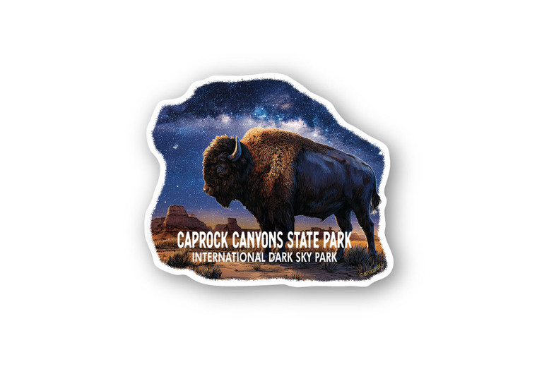 Caprock Canyons Dark Sky Buffalo Sticker
