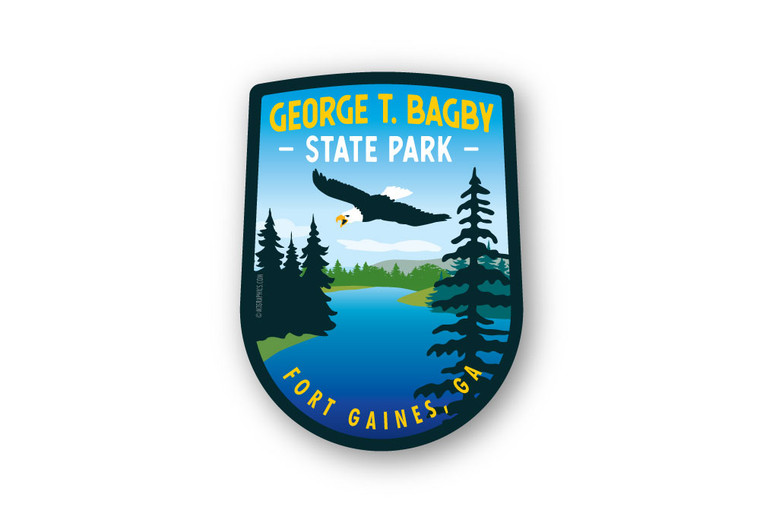 Lake Badge Eagle Sticker 
