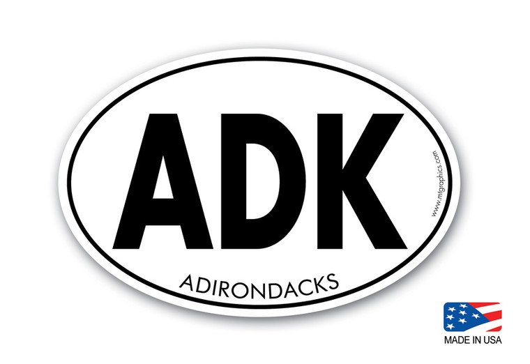 ADK Sticker 4"x 6" Oval