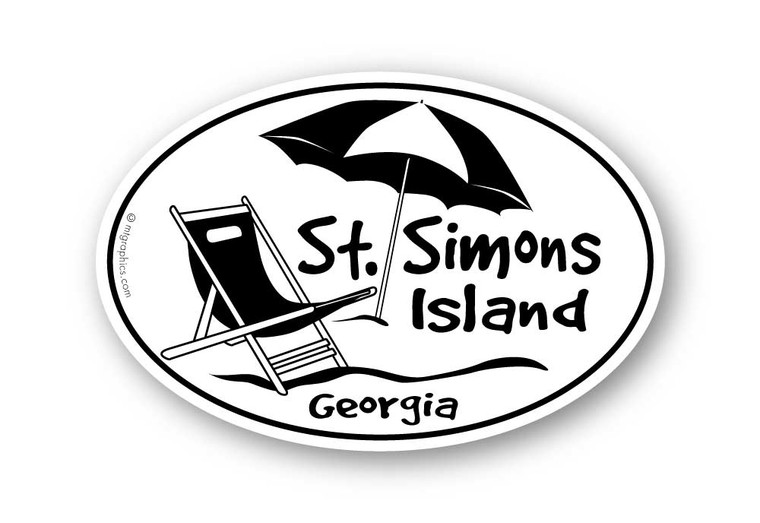 Wholesale Umbrella on the Beach Sticker