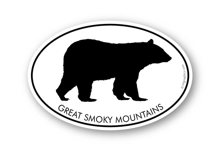 Wholesale Black Bear Sticker - Oval