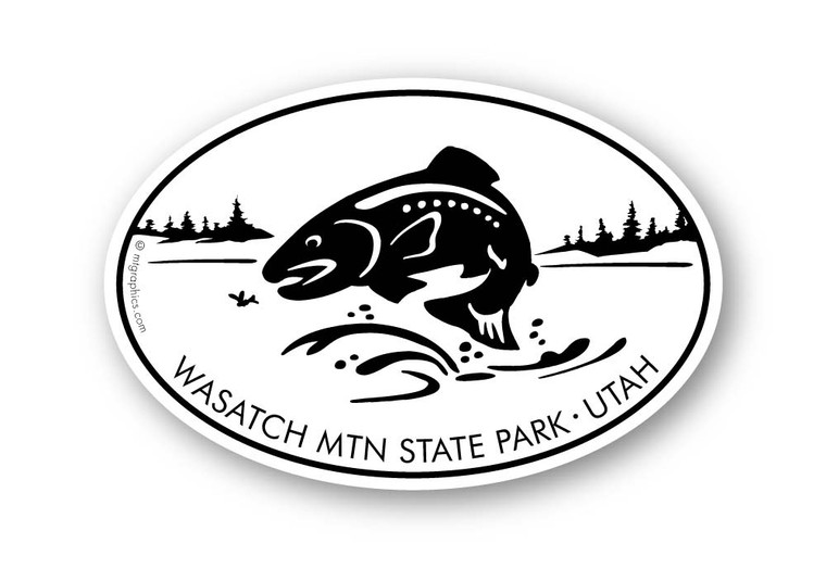 Wholesale Trout Jumping Sticker