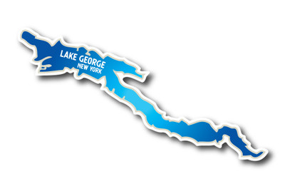 Wholesale Lake George Diecut Sticker - Mountain Graphics