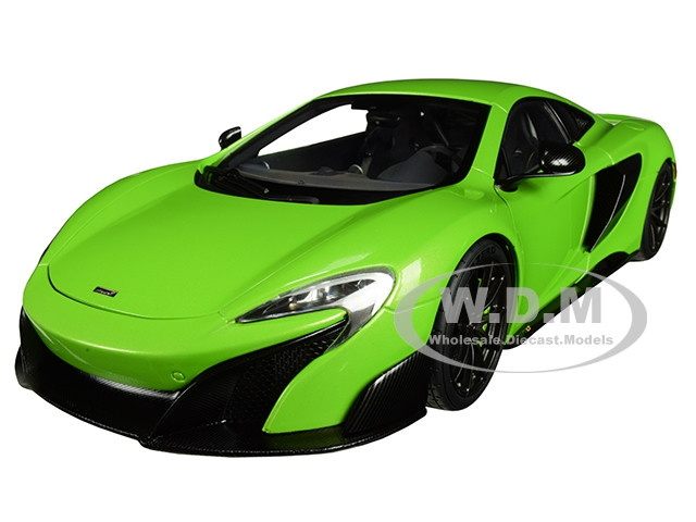 McLaren 675LT Napier Green Black Wheels 1/18 Model Car Autoart 76049