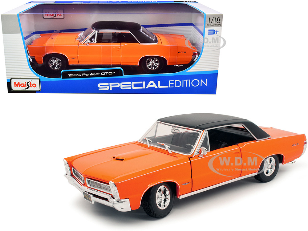 1965 Pontiac GTO Hurst Orange Black Top White Stripes Special