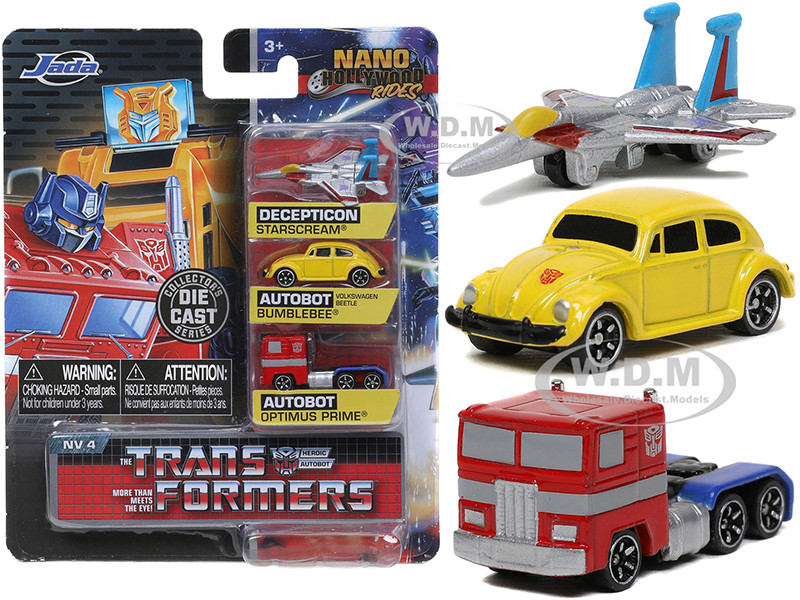 jadatoys トランスフォーマー　1/24 ミニカー3台セット　おまけ付き Transformers 3 piece Set Release 2 Nano Hollywood Rides Diecast