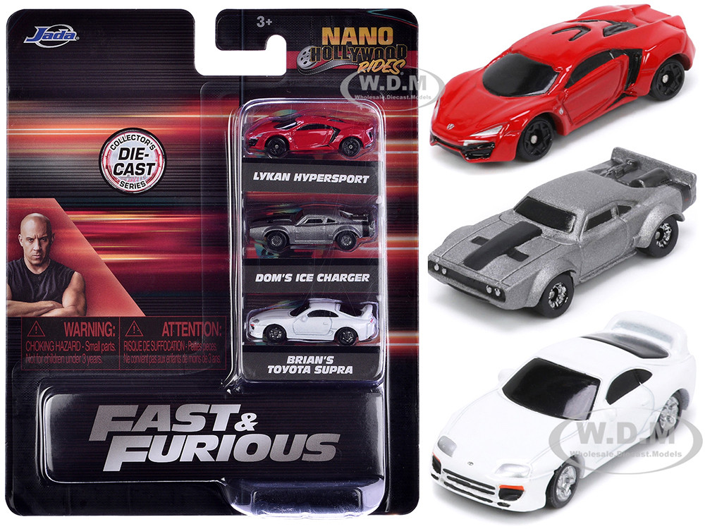 【Fast & Furious】 ミニカー4点セット Fast & Furious Movie 3 piece Set Series 4 Nano Hollywood Rides