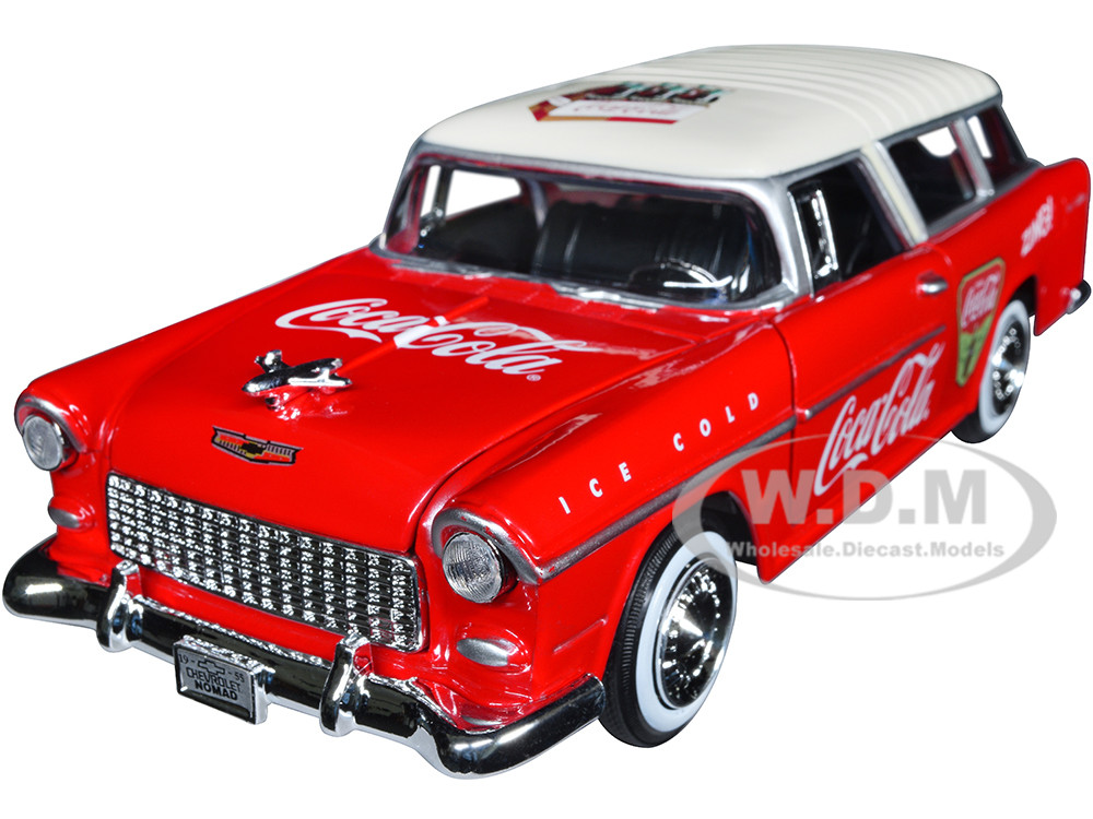 1955 Chevy Bel Air Nomad Wagon 1/24 シボレー 1955 Chevrolet Bel Air Nomad Red White Top Coca-Cola 1/24 Diecast