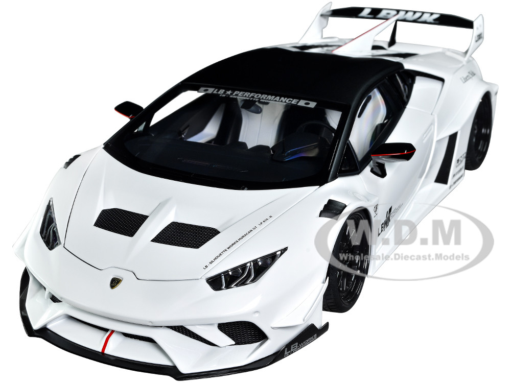 Lamborghini Huracan GT LB Silhouette Works White with Black 1/18