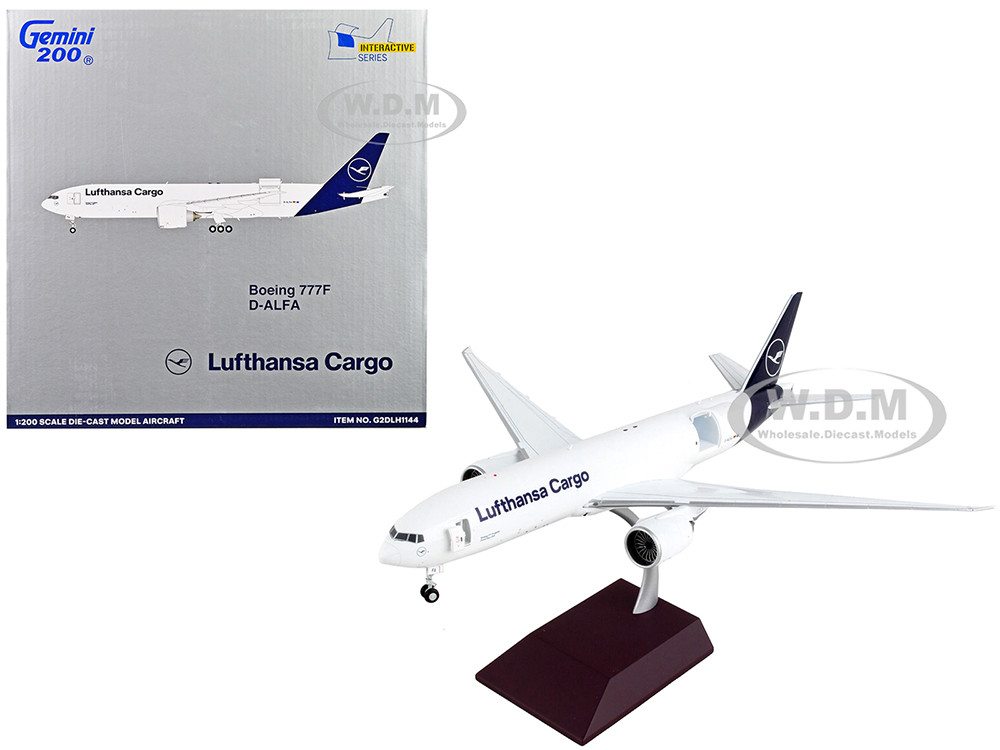 Boeing 777F Commercial Aircraft Lufthansa Cargo White with Blue