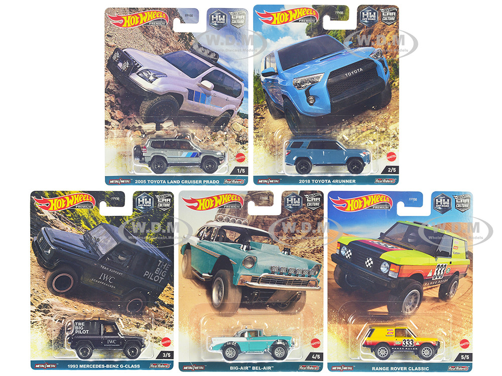 HW Off Road 5 piece Set Car Culture Series Diecast Model Cars Hot