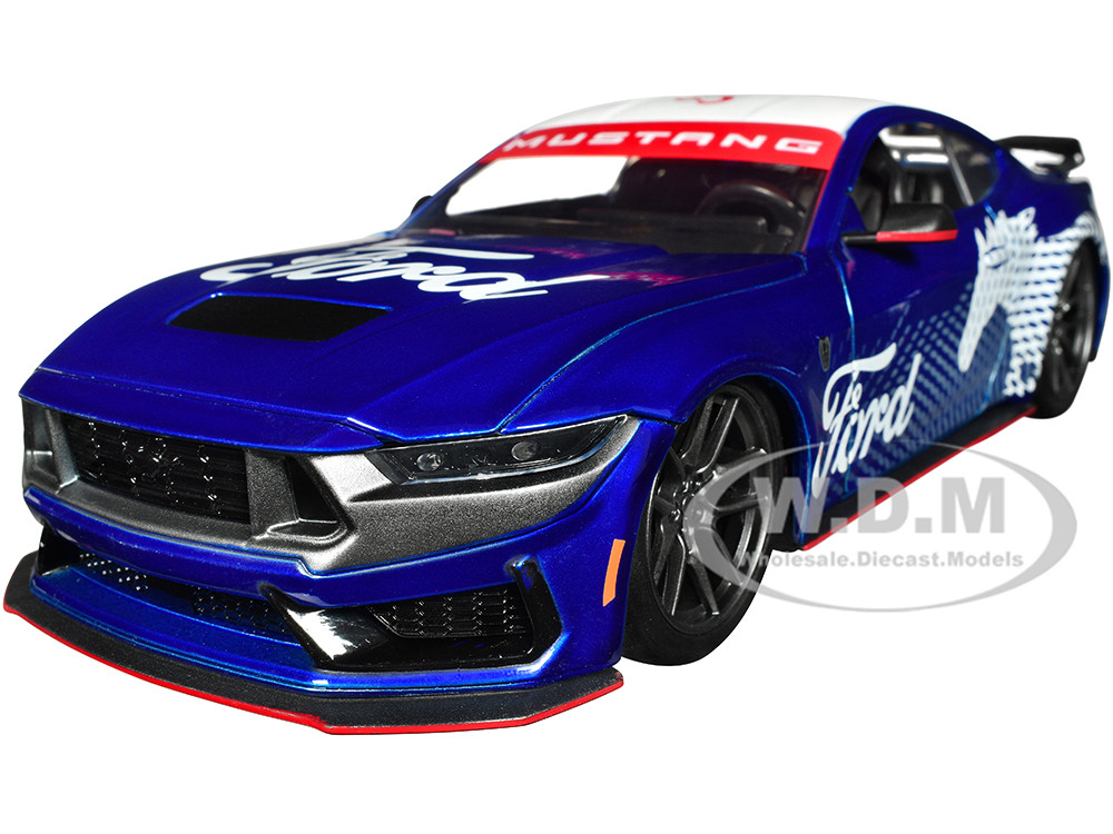 2024 Ford Mustang Dark House Candy Blue with White Top and Mustang