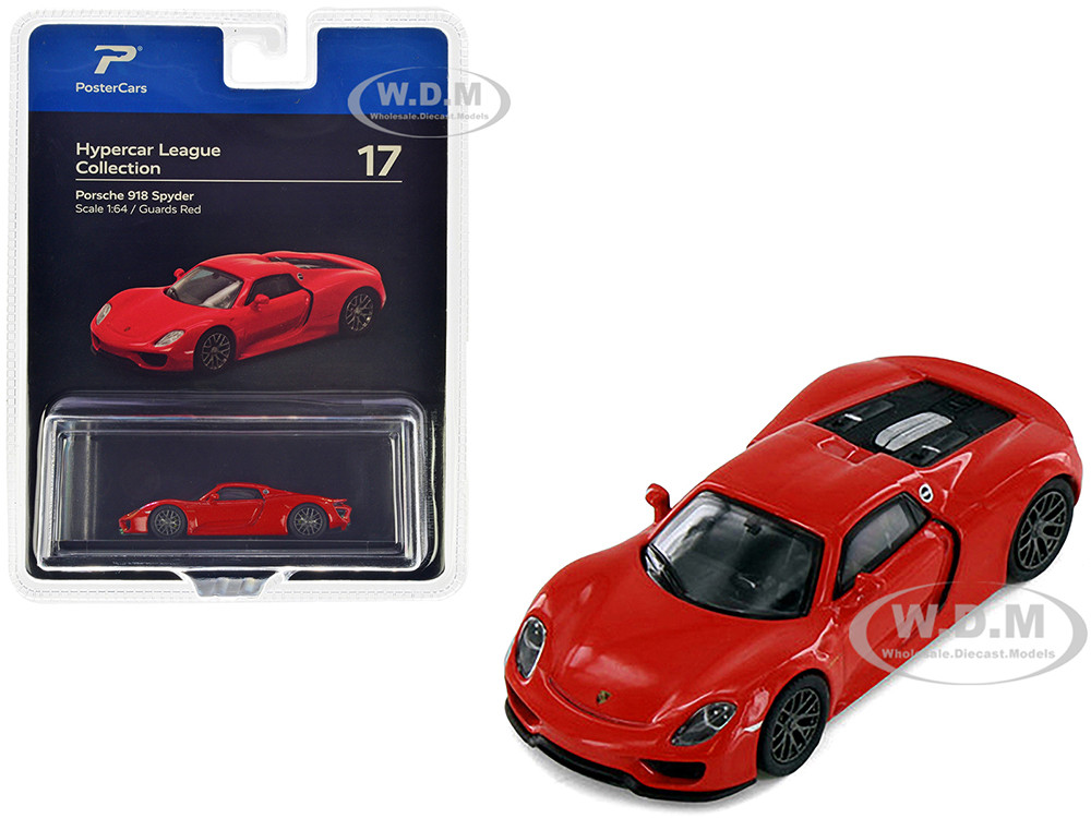 Porsche 918 Spyder Guards Red Hypercar League Collection 1/64