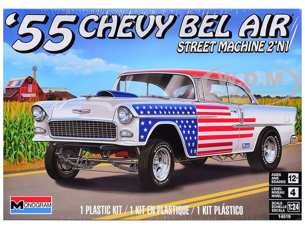 Level 4 Model Kit 1955 Chevrolet Bel Air Street Machine 2-in-1 Kit