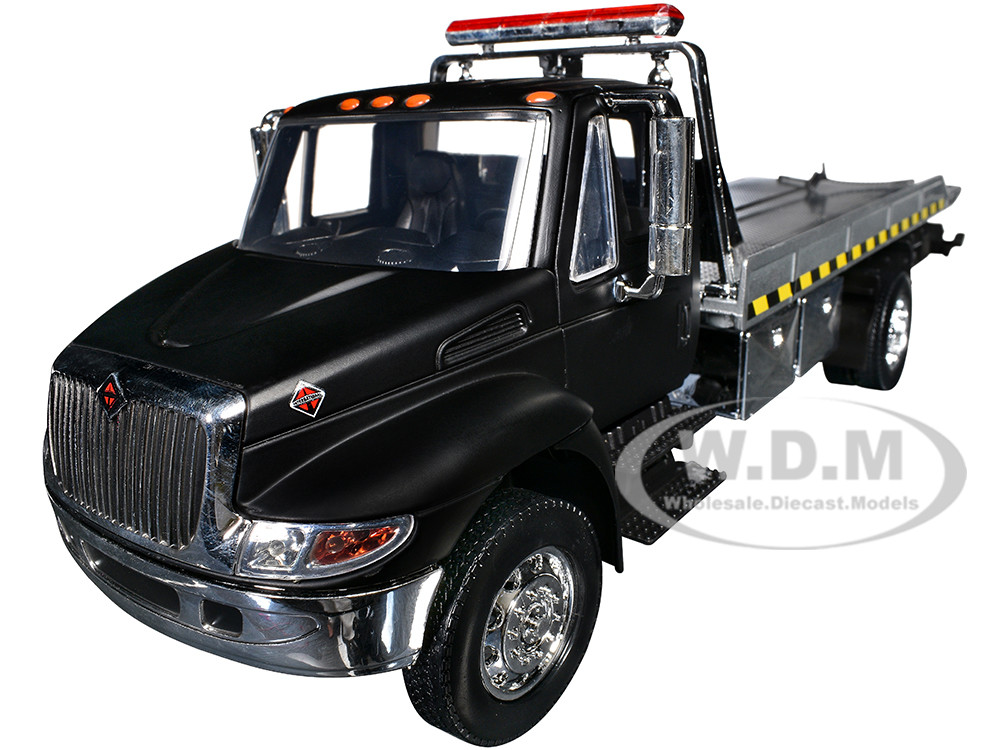 International DuraStar 4400 Flatbed Tow Truck Matt Black 1/24