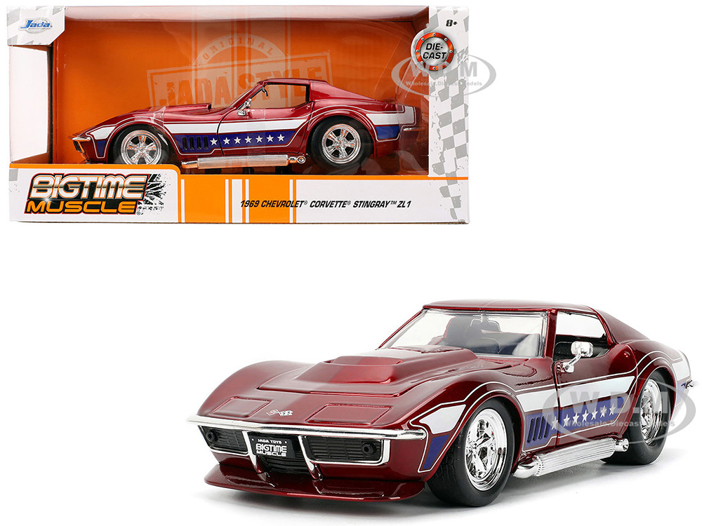 DINKEY TOYS CORVETTE STINGRAY　1969年頃当時モノ 1969 Chevrolet Corvette Stingray ZL1 Red Metallic with Stars and