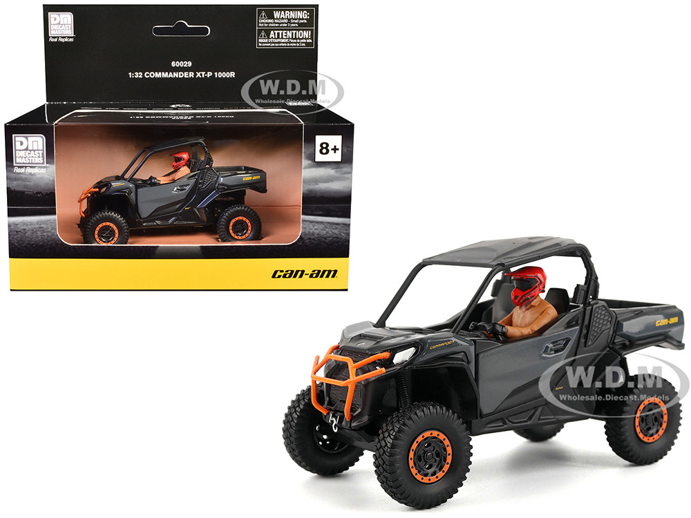 Can-Am Commander XT-P 1000R Gray and Orange with Driver Figure 1