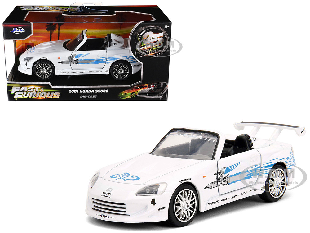 2001 Honda S2000 Convertible White with Graphics 