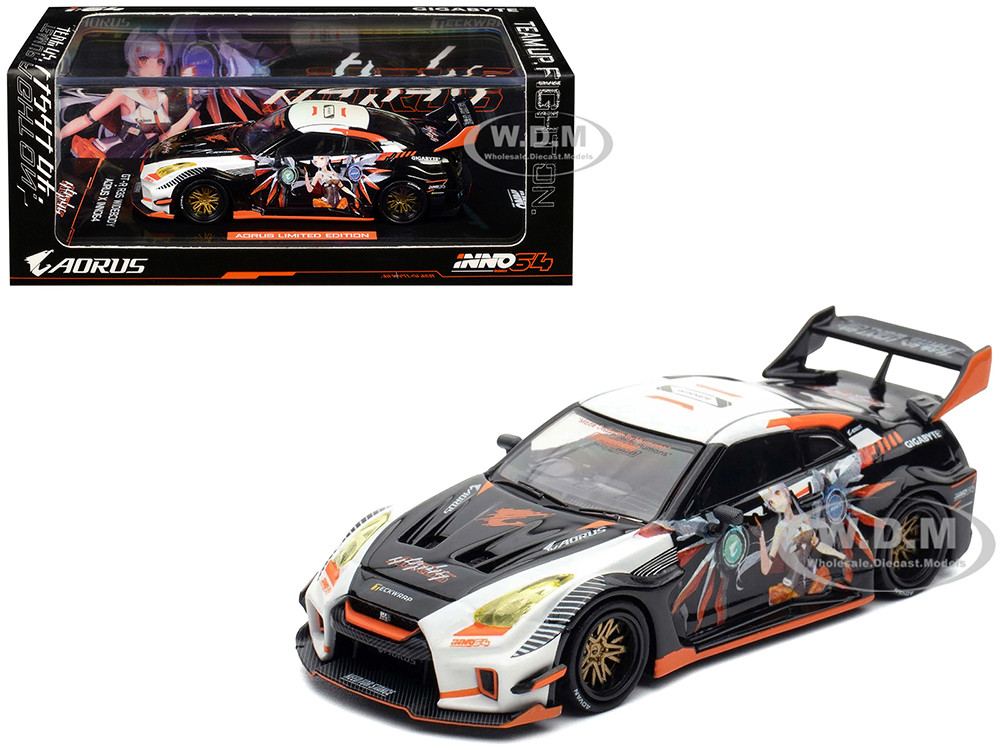 Nissan GT-R (R35) Widebody RHD (Right Hand Drive) Black and White