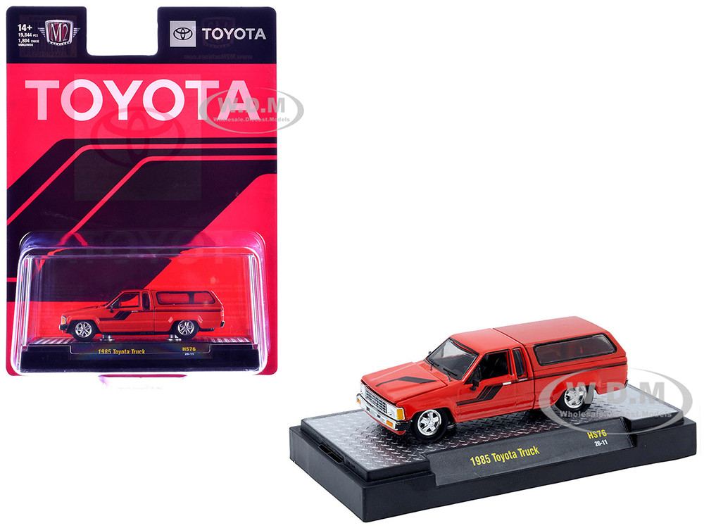 1985 Toyota SR5 Pickup Truck with Camper Shell Red with Black