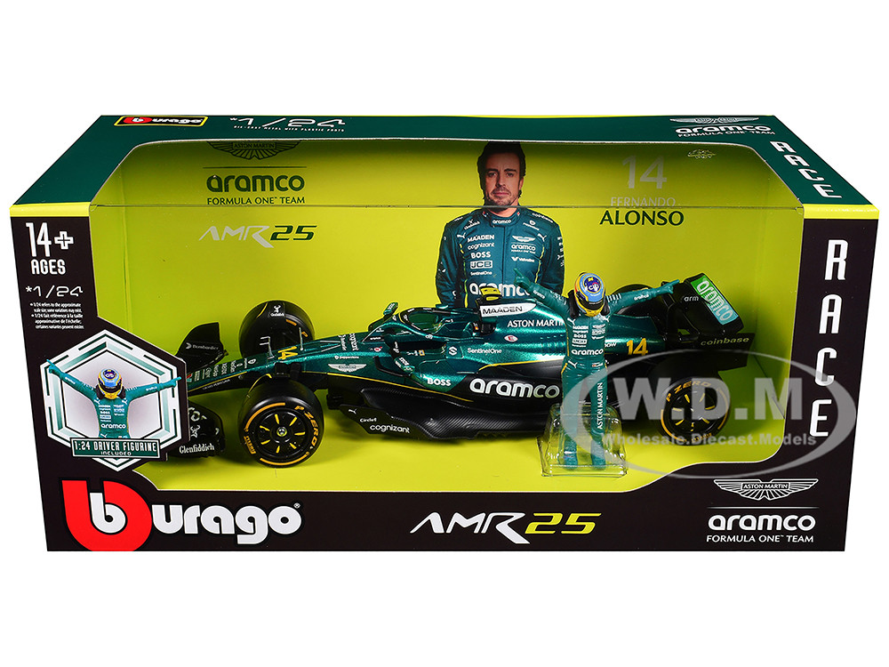【日本未発売】ブラーゴ 1/24 F1 AMR25 #14 アロンソ Aston Martin AMR25 #14 Fernando Alonso 