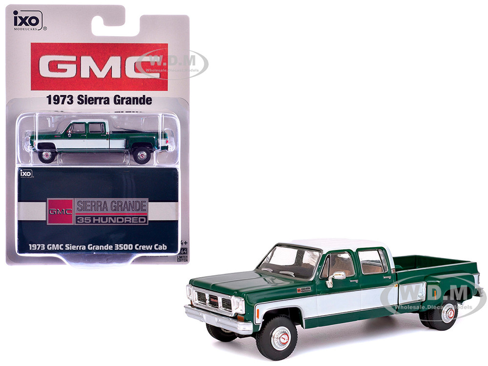 1973 GMC Sierra Grande 3500 Crew Cab Dually Pickup Truck Green and