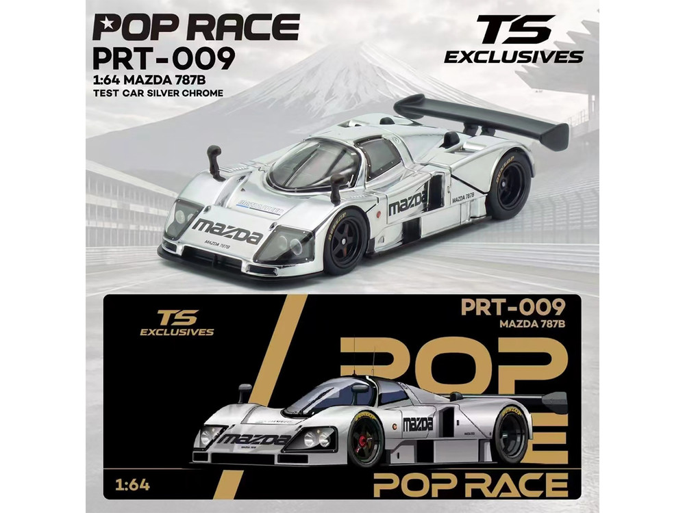 Mazda 787B Test Car Silver Chrome 
