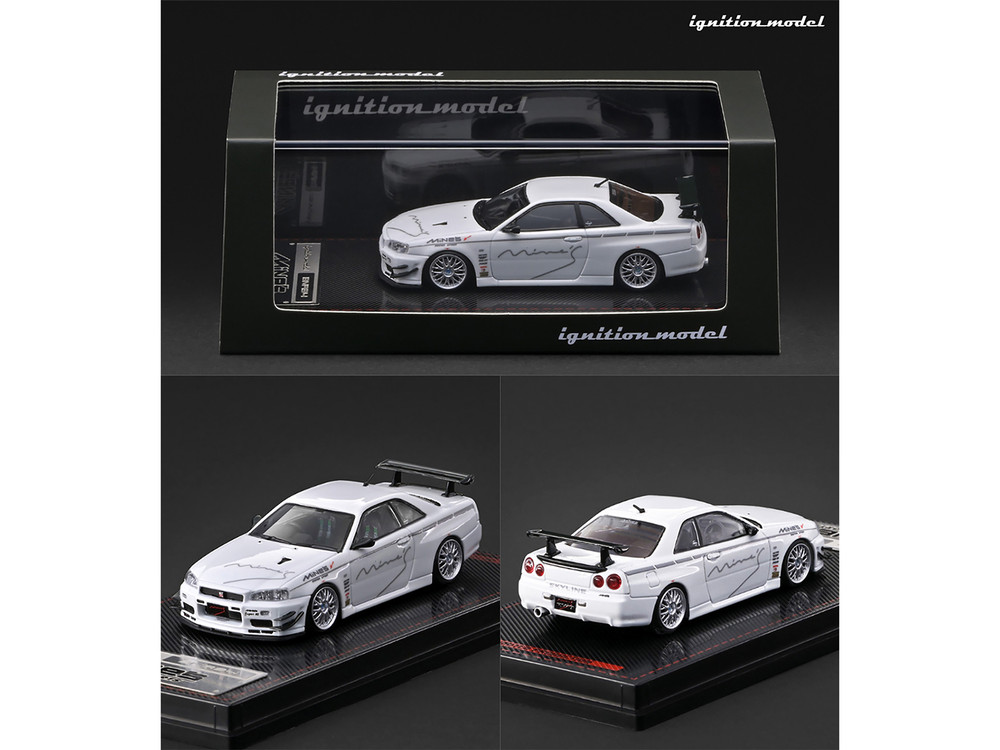 Nissan Skyline GT-R Mine's (R34) White Limited Edition 1/64